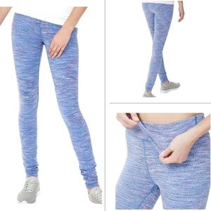 Ivivva Athletica Rhythmic Tight Leggings Yoga Pants Girls 12 Blue